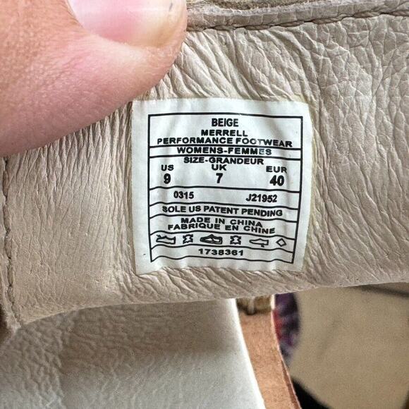 Merrell Select Fresh J21952 Beige Leather Buckle Wedge Sandal Shoes Women's US 9 - Picture 9 of 9